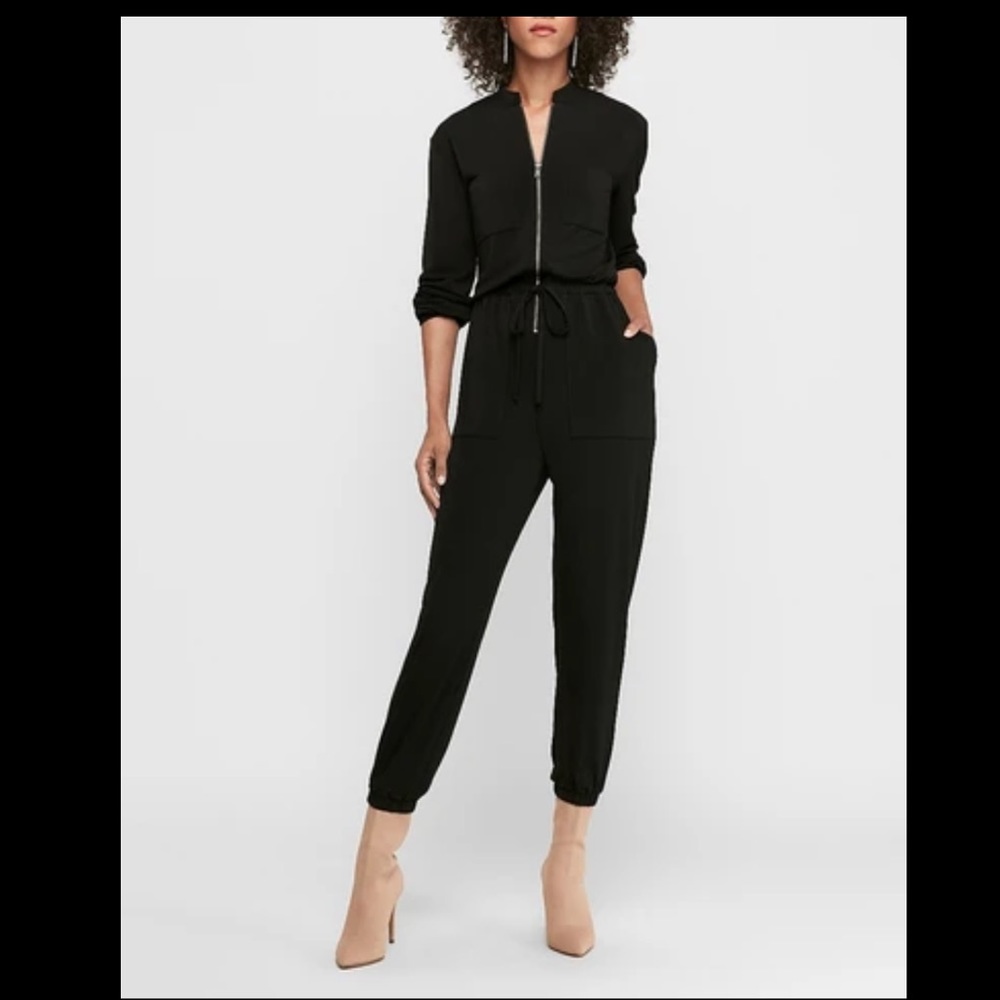 Soft Zip Front Utility Jumpsuit
